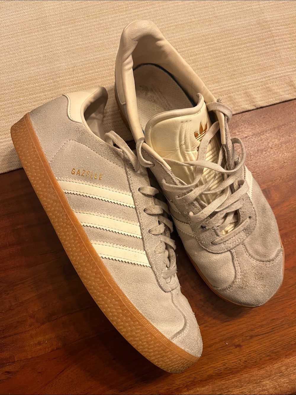 adidas Gazelle grey Suede Sneakers with Gum Sole
